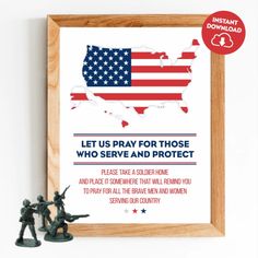 a framed poster with the words let us pray for those who serve and protect