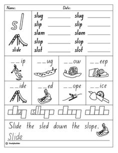 a worksheet with words and pictures on it