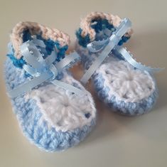 Handmade Crochet Baby Shoes, White And Blue Colors. New, No Tag. Crochet Nursery, Crochet Baby Shoes Pattern, Baby Shoes Pattern, Easy Crochet Baby, Crochet Baby Shoes, Shoes Handmade, Modern Baby, Shoes Color, Summer Crochet