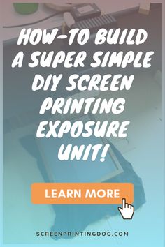 This article teaches beginners how to build their own low-budget diy screen printing exposure unit at home! Screen Printing Exposure Unit, Drypoint Etching