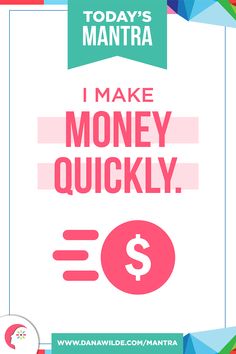 a poster with the words i make money quickly