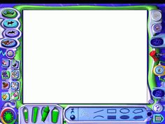 an image of a computer screen with buttons and other things on the screen, all in different colors