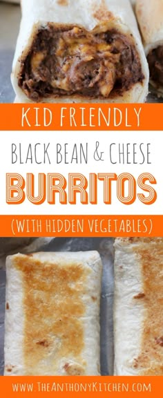 black bean and cheese burritos with carrots, peppers, and onions