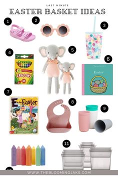 easter basket ideas for kids with text overlay