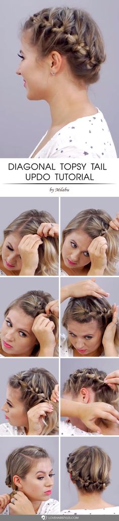 Topsy Tail Hairstyles Tutorials Short Hair, Topsie Tail Hairstyles, Easy Topsy Tail Hairstyles, Topsy Tail Hairstyles Short Hair, Tipsy Tail Hairstyles, Topsy Turvy Hairstyles, Topsy Tail Hairstyles Tutorials, Topsy Tail Updo, Emily Hairstyles