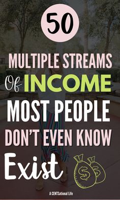 the text reads 50 multiple streams of income most people don't even know exit