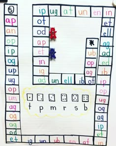 a piece of paper that has been made to look like a board game with letters and numbers on it