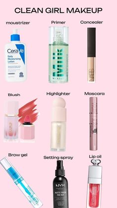 #cleangirl Makeup Routine In Order, Teenage Makeup Products, 9th Grade Makeup Routine, First Day Of School Makeup 8th Grade, 12 Teen Year Old Makeup, Back To School Makeup Routine, Makeup For Teens Products, Skincare For 12 Year Girl, Middle School Makeup Routine