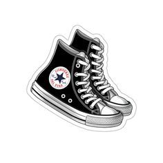 Converse, Classic Style, Retro Sneakers, 80s, Fashion, Vintage tennis Shoes, Converse All Stars *The image can be applied to any other product you may wish.  T-shirts, sticker, posters, caps, hoodies, back packs, etc.* A kiss-cut provides you with the ultimate flexibility for implementing your vision--this method cuts the sticker into any shape you desire, while leaving the back intact so that it can be smoothly peeled off the page. .: Made 100% with durable vinyl that comes with strong 3M glue for decorations that last. Perfect for spicing up indoor decor (not waterproof). .: Choose between 4 sizes to match your needs. All stickers are 0.004" (1mm) thick and come with a stylish glossy finish. Converse Stickers, Vintage Tennis Shoes, Converse Classic, Cute Converse, Cute Birthday Ideas, Vintage Converse, Converse All Stars, Vintage Tennis, Converse Style