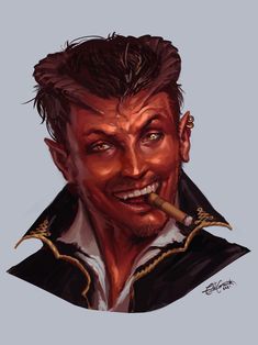 D&d Portrait, Red Tiefling Male, Dnd Character Art Male Human, D&d Npc, Dnd Npc Art, Npc Dnd, Dnd Tiefling