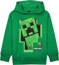 Creeper Hoodie, Minecraft Hoodie, Minecraft Bday, Minecraft Merchandise, Green Jumper, Minecraft Birthday, Favourite Characters, Hoodie Green