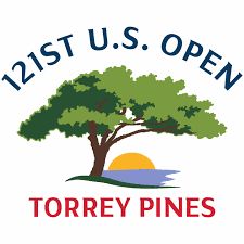 the logo for two us open torrey pines, which is located in front of a tree