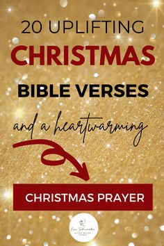 christmas bible verses with gold glitter background