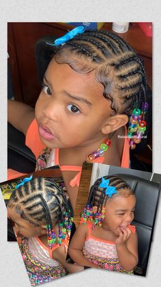 Braids Toddler Girl Black, One Year Old Braid Hairstyles, Black Baby Braids Hairstyles, Braid Hairstyles For Toddler Girls Black, Toddler Braiding Hairstyles Girl, Lil Girl Hairstyles Braids Natural Hair, Braided Hairstyles For Babies, Toddler Hair Braiding Styles, Black Baby Girl Hairstyles Braids