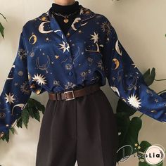 Vintage printed Color Long Sleeve Shirt 00s Mode, Swaggy Outfits, 가을 패션, Really Cute Outfits, Character Outfits, Mode Inspiration, Art Clothes, Dream Clothes