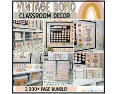 vintage boho classroom decor bundle