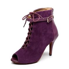 Women's Suede Customized Heel Salsa Dance Boots Salsa Dance Shoes Purple Salsa Dance Shoes, Salsa Shoes, Ballroom Shoes, Dance Boots, Latin Shoes, Salsa Dance, Tango Shoes, Ballroom Dance Shoes, Purple Heels