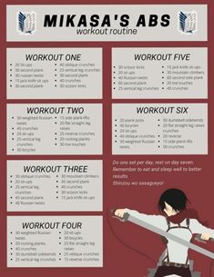 an info sheet with instructions on how to use the ninja's abs workout routine