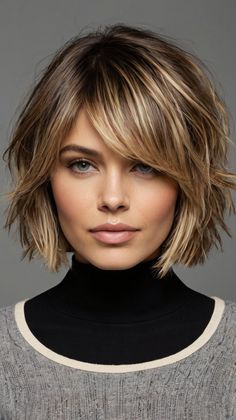 Best Secrets for Layered Wavy Lob 🍂 Long Bob Wavy Hair Natural, Medium Short Hair With Layers, Haircut Layered Medium, Debra Messing Hair, Loose Waves Short Hair, Chin Length Hairstyles, Short Layered Haircuts For Women, Layered Haircuts For Women, Haircuts For Medium Length Hair