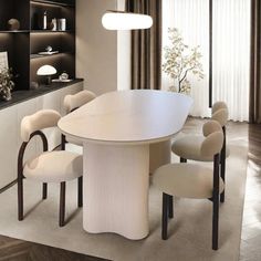 With modern materials as the chassis, on the basis of continuing the elegant tonality, the pure and clean white rock surface board is added to combine the beauty and practicality. LJIA home Size: 29.5"H x 62.9"L x 31.4"W | LJIA home Cream-style oval dining table & chairs brownWood | 29.5"H x 62.9"L x 31.4"W | Wayfair Dining Table Rattan Chairs, Ivory Dining Room, Marble Alternative, Ceramic Dining Table, Dining Outdoor, Rattan Chairs, Oval Dining Table, Modern Marble, Dining Table And Chairs