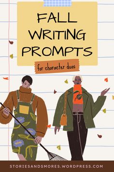 This blog post is called "Tag Your Character Duos: Fall Edition." It includes over 30 writing prompts for character development during the autumn season, including books writing inspiration, spooky halloween characters, leaf piles, halloween candy, pumpkin spice, pumpkins, ghosts, cinnamon, and everything you need to create your OCs. Brought to you by Stories and S'mores, a blog for storytelling and s'more sweet, sweet content. Follow and find your next inspiration. Character Duos, Fic Prompts, Character Dynamics, Fall Writing, Your Character, Fall Family, S Mores, Writing Inspiration, Writing Prompts