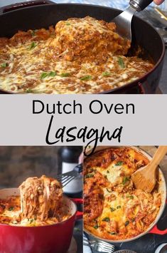 dutch oven lasagna is an easy dinner recipe that's ready in less than 30 minutes