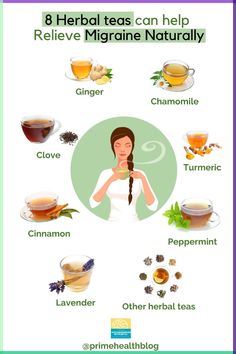 Herbal teas may help relieve migraine symptoms. Some examples include ginger, chamomile, and feverfew tea. Decaffeinated drinks may also be better for Holistic Migraine Relief, Teas For Migraines, Natural Headache Reliever, Tea For Headaches, Headache Tea, Remedy For Headache, Herbs For Headaches, Tea For Migraines, Medicinal Teas