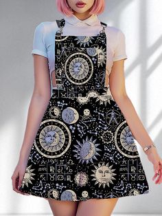 Celestial-Inspired Fashion⭐🌛 Elevate your style with this Astrological Zodiac Overall Dress, perfect for celestial fashion lovers. Featuring an intricate star map design with zodiac signs and sun motifs, this dress is an ideal pick for astrology enthusiasts and anyone seeking a unique look. Features: Available in sizes XS to 5X for all body types Stunning celestial pattern featuring zodiac signs, moons, and stars Soft, breathable fabric for all-day comfort Adjustable straps to create the perfect fit Versatile for casual wear or mystical-themed events Scorpio Fashion, Celestial Fashion, Celestial Pattern, Galaxy Outfit, Moons And Stars, Themed Events, Star Map, Map Design, Inspired Fashion