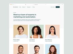 an image of a website page with people on it