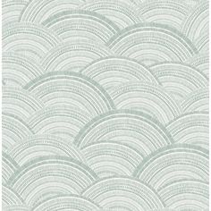 an art deco style wallpaper with wavy waves in light green and white on a neutral background