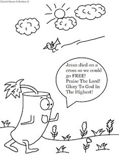 a cartoon depicting the bible's message about jesus