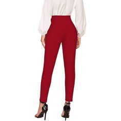 Office Dressy Leggings Skinny Trousers For Women are the height of fashion and comfort. With their premium fabric construction, these pants are designed to keep you warm and pleasant during the cooler months. The skinny design of the joggers gives them a sleek and modern appearance and also provides a snug and comfortable fit. During any activity, the opulently smooth fabric will keep you dry and comfortable because it is wicking and breathable. Product Details: Fabric Type: PREMIUM ULTRA STRETC Stretch Tapered Leg Bottoms, High Waist Solid Sweatpants For Workwear, Solid Elastane Leggings Shaped As Trousers, Solid Elastane Leggings Trousers, Tight Elastane Pants For Winter, Tight Winter Elastane Pants, Winter Elastane Tight Pants, High Stretch Pants With Elastic Waistband For Winter, Fitted Pants With Elastic Waistband For Winter