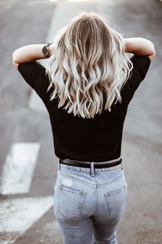 Blonde Hair Icy, Black To Blonde Hair, Black Hair Ombre, Brown To Blonde Balayage, Blond Ombre, Icy Blonde Hair, Hair Blond, Ash Blonde Hair, Icy Blonde