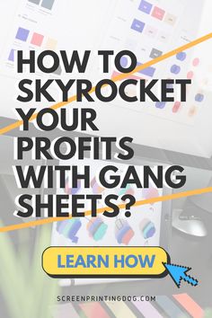 Learn what is gang sheets and how to make more profit with it! Tshirt Printing Business, Tshirt Printing, Shirt Diy, Screenprinting, Diy Tips