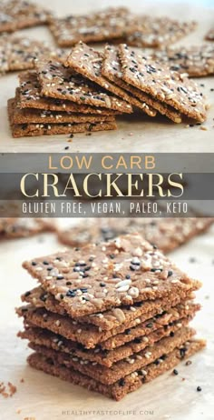 low carb crackers are the perfect snack to eat for lunch or desserts