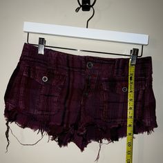 Dark Purple Plaid Cotton Button Front Shorts New Without Tags Free People Purple Plaid, Dark Purple, Denim Shorts, Free People, Plaid, Womens Shorts, Purple, Women Shopping, Clothes