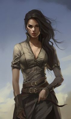 Female adventurer, fantasy, rogue or fighter type, sand raven D&d Rogue Female, Half Elf Rogue Female, Female Rogue Dnd, Female Rogue Art, Female Fighter Character Design, Rogue Fantasy, Half Elf Dnd, Modern Rogue, Rouge Cosplay