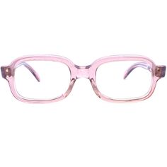 Vintage 1940s/50s square kids frames made in Germany by Rohm, new and unworn from a deadstock and in mint condition. Made of a beautiful translucent pink celluloid with silver metal pins at the hinges, they are coming in 3 sizes: Cal. 44.18 Overall   11.9 Lenses   4.4 Temples 12.2 Kids Glasses Frames, Pink Square, Kids Glasses, Kids Frames, Eye Wear Glasses, Metal Pins, Glasses Frames, Eyewear Sunglasses, Sunglasses Accessories