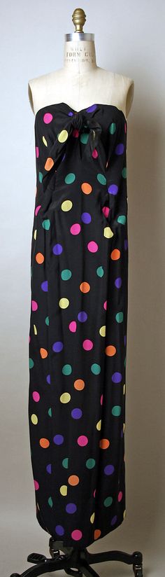 Dress Pauline Trigère 1980s Style Vintage Outfits, 80s Vintage Fashion, Pauline Trigere, Dot Rainbow, Fancy Clothing, Vintage Fashion 1980s, Neat Clothes, Fashion 1950, Winter Palette