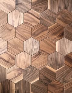 the wood is made up of many different types of hexagonal shapes and sizes