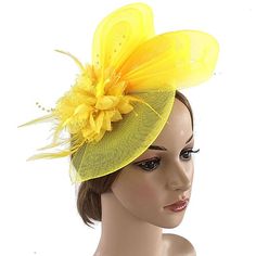 Category:Headdress,Fascinators,Hats,Headwear; Embellishment:Feather,Bows,Pure Color,Splicing,Tulle; Gender:Women's; Quantity:1 PC; Theme:Fashion,Head,Vintage Theme,Birthday,Wedding,Holiday,Classic Theme; Style:Luxury,Elegant; Hats Category:Fedora Hat,Top Hat,Veil Hat; Occasion:Horse Race,Cocktail; Material:Organza; Front page:WE; Shipping Weight:0.13; Listing Date:03/15/2024; Head Circumference: Derby Headband, Nylon Flowers, Veiled Hats, Womens Tea, Flower Veil, Bridal Headdress, Party Headband, Bridal Shower Tea, Feather Headdress