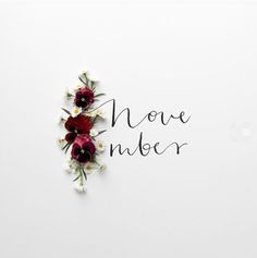 two red flowers on top of a white background with the words move mother written in black