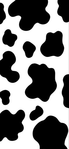 a black and white cow pattern with spots on it's back side is shown