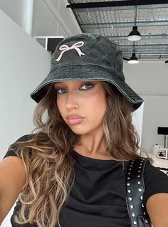 Hat   Bucket style, soft brim, internal drawstring  Unlined   100% cotton  OSFM Spring Black Cotton Bucket Hat, Black Flat Brim Bucket Hat, One Size Fits Most, Black Adjustable Soft-washed Hat, Cake Hat, Princess Polly, Let Them Eat Cake, Eat Cake, Let It Be, Hats