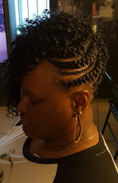 Braided Mohawk Hairstyles, Black Hair Updo Hairstyles, Curly Crochet Hair Styles, Natural Hair Twists, Braided Hairstyles Updo, Beautiful Braids, Natural Hair Updo