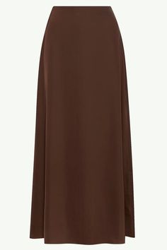 Essential Satin Maxi Skirt - Brown Long Brown Skirt, Brown Maxi Skirts, Street Style Outfits Casual, Modest Casual Outfits, Simple Style Outfits, Satin Maxi Skirt, Modesty Outfits, Classy Winter Outfits, Modest Dresses Casual