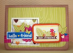 a card made with the hello friend stamp