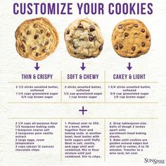 an info sheet describing how to choose the best cookie for your body and it's ingredients