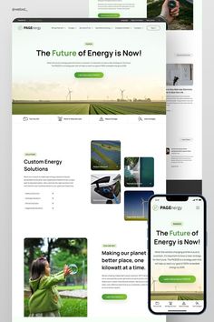 A Responsive Website Design for PAGE Energy, a Green Energy Provider That Focuses on Clean Energy. Solar Website, Cereals Packaging Design, Beautiful Web Design, Web Design Ux Ui, Green Web, Professional Website Design, Ui Design Website, Responsive Website Design