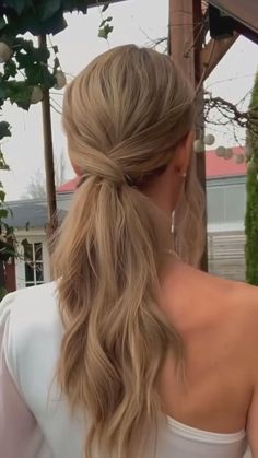 Woow 😍 HairStyle via IG @hair_is_fun_toppers_even_more in 2022 | Hairdo for long hair, Easy hairstyles for long hair, Formal hairstyles for long hair Formal Ponytail With Braid, Three Ponytail Hairstyle, Low Ponytail Prom, Senior Festivities, Medium Hair Ponytail, Low Ponytail Hairstyles, Event Hair, Pony Hairstyles, Formal Hairstyles For Long Hair